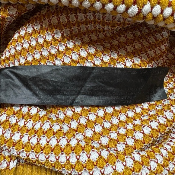 ZARA Knit, Sweater Textured Weave, XS, Yellow, Red, White - Picture 9 of 10